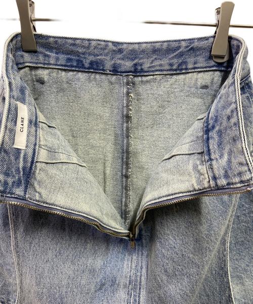 CLANE（クラネ）CLANE (クラネ) CIRCLE CUT LAYERED DENIM SKIRT インディゴの古着・服飾アイテム