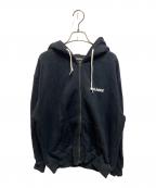 X-LARGEエクストララージ）の古着「STANDARD LOGO ZIP HOODED SWEATSHIRT」｜ブラック