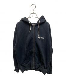 X-LARGE（エクストララージ）の古着「STANDARD LOGO ZIP HOODED SWEATSHIRT」｜ブラック