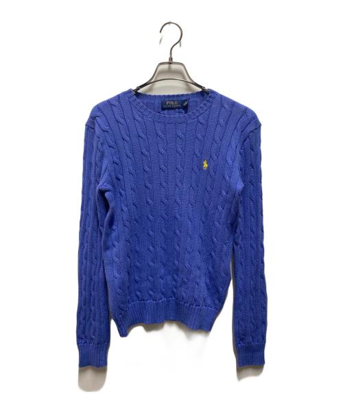 POLO RALPH LAUREN（ポロ・ラルフローレン）POLO RALPH LAUREN (ポロ・ラルフローレン) ケーブルニット ブルー サイズ:Ｍの古着・服飾アイテム