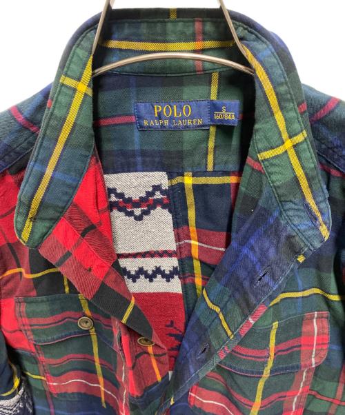 POLO RALPH LAUREN（ポロ・ラルフローレン）POLO RALPH LAUREN (ポロ・ラルフローレン) パッチワークシャツ レッド サイズ:Sの古着・服飾アイテム