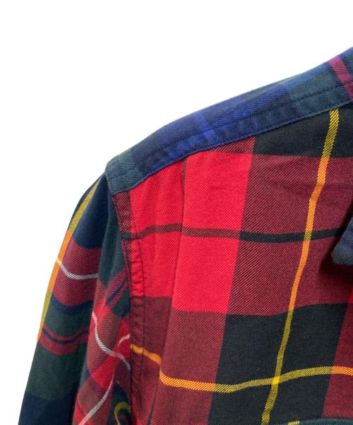 POLO RALPH LAUREN（ポロ・ラルフローレン）POLO RALPH LAUREN (ポロ・ラルフローレン) パッチワークシャツ レッド サイズ:Sの古着・服飾アイテム