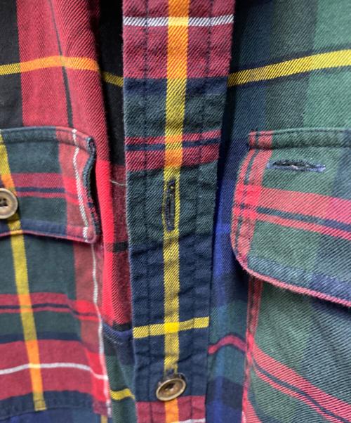 POLO RALPH LAUREN（ポロ・ラルフローレン）POLO RALPH LAUREN (ポロ・ラルフローレン) パッチワークシャツ レッド サイズ:Sの古着・服飾アイテム