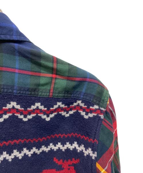 POLO RALPH LAUREN（ポロ・ラルフローレン）POLO RALPH LAUREN (ポロ・ラルフローレン) パッチワークシャツ レッド サイズ:Sの古着・服飾アイテム
