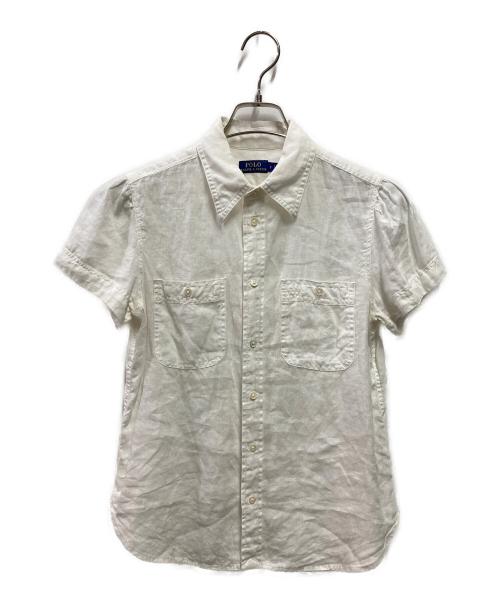 POLO RALPH LAUREN（ポロ・ラルフローレン）POLO RALPH LAUREN (ポロ・ラルフローレン) リネン半袖シャツ ホワイト サイズ:2の古着・服飾アイテム
