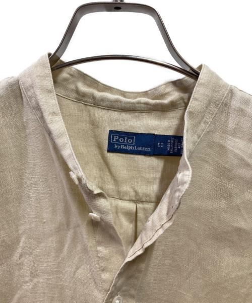 POLO RALPH LAUREN（ポロ・ラルフローレン）POLO RALPH LAUREN (ポロ・ラルフローレン) リネンバンドカラーシャツ ベージュ サイズ:00の古着・服飾アイテム