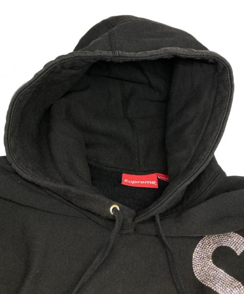 SUPREME（シュプリーム）SUPREME (シュプリーム) S Logo Hooded Sweatshirt SWAROVSKI ブラック サイズ:Mの古着・服飾アイテム