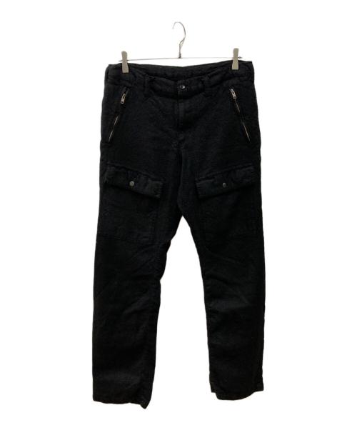 COMME des GARCONS HOMME（コムデギャルソン オム）COMME des GARCONS HOMME (コムデギャルソン オム) ウール縮絨カーゴパンツ ブラック サイズ:Lの古着・服飾アイテム