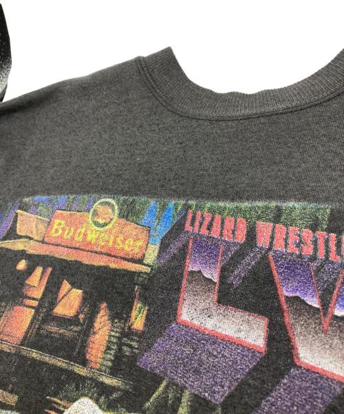 Hanes（ヘインズ）Hanes (ヘインズ) 90's カメレオンプリントスウェット budweiser ブラック サイズ:Ｌの古着・服飾アイテム