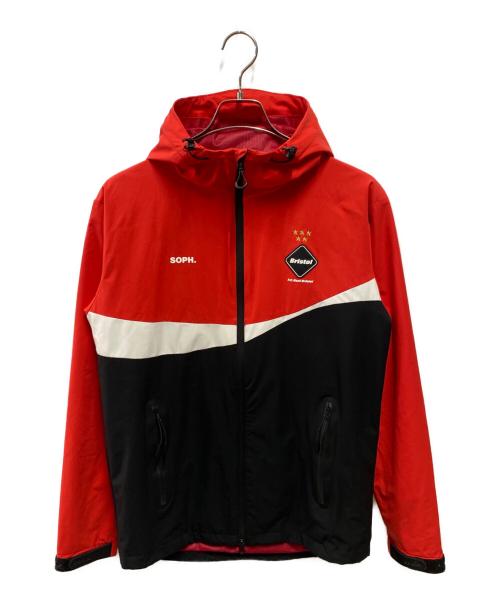 F.C.R.B.（エフシーレアルブリストル）F.C.R.B. (エフシーレアルブリストル) Coca Cola (コカコーラ) Warm Up JACKET レッド×ブラック サイズ:Sの古着・服飾アイテム