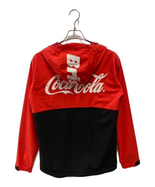 F.C.R.B.（エフシーレアルブリストル）F.C.R.B. (エフシーレアルブリストル) Coca Cola (コカコーラ) Warm Up JACKET レッド×ブラック サイズ:Sの古着・服飾アイテム