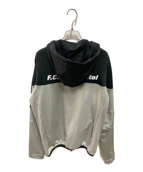NIKE（ナイキ）NIKE (ナイキ) F.C.R.B. (エフシーレアルブリストル) DRI-FIT KNIT FZ HOODY ブラック×グレー サイズ:Sの古着・服飾アイテム