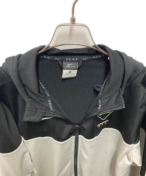 NIKE（ナイキ）NIKE (ナイキ) F.C.R.B. (エフシーレアルブリストル) DRI-FIT KNIT FZ HOODY ブラック×グレー サイズ:Sの古着・服飾アイテム