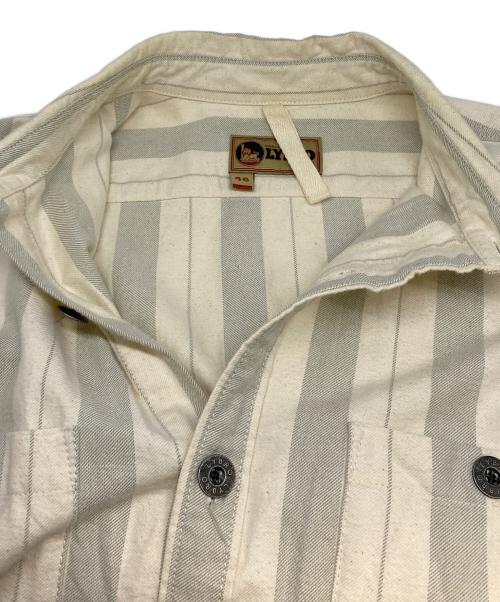 NIGEL CABOURN LYBRO（ナイジェルケーボン ライブロ）NIGEL CABOURN LYBRO (ナイジェルケーボン ライブロ) ARCTIC SHIRT COTTON STRIP アイボリー サイズ:48の古着・服飾アイテム