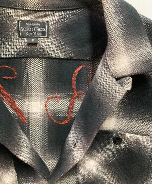 SCHOTT BROS.（ショット）SCHOTT BROS. (ショット) オンブレチェックシャツ ブラック サイズ:Sの古着・服飾アイテム