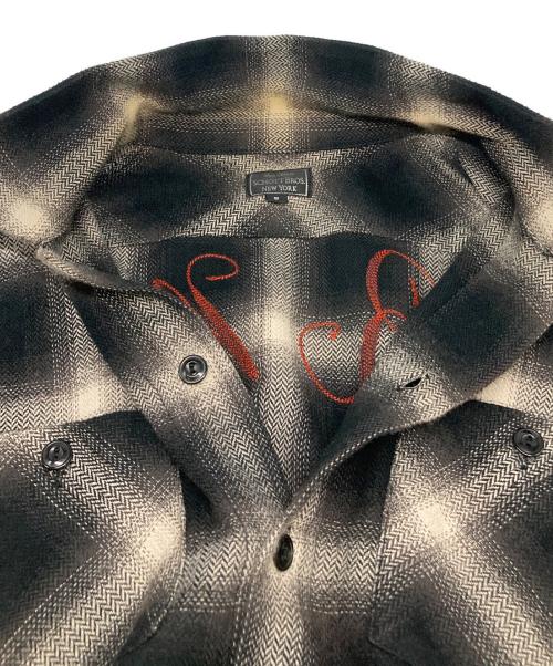 SCHOTT BROS.（ショット）SCHOTT BROS. (ショット) オンブレチェックシャツ ブラック サイズ:Sの古着・服飾アイテム