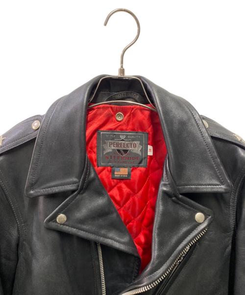 SCHOTT BROS.（ショットブロス）SCHOTT BROS. (ショットブロス) ROSIE ONE STAR RIDERS LEATHER JACKET 100th YEAR ブラック サイズ:38の古着・服飾アイテム