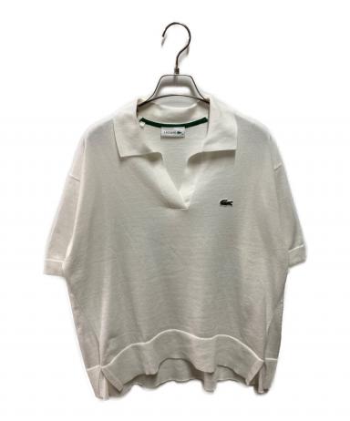 中古・古着通販】LACOSTE (ラコステ) ニットポロシャツ ホワイト