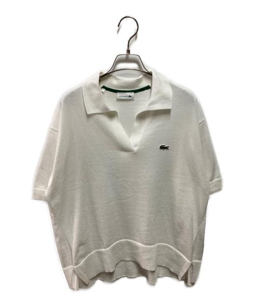 LACOSTE（ラコステ）LACOSTE (ラコステ) ニットポロシャツ ホワイト サイズ:36の古着・服飾アイテム