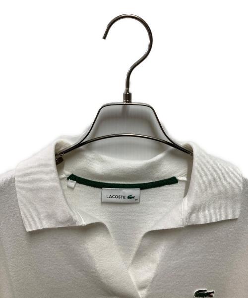 LACOSTE（ラコステ）LACOSTE (ラコステ) ニットポロシャツ ホワイト サイズ:36の古着・服飾アイテム