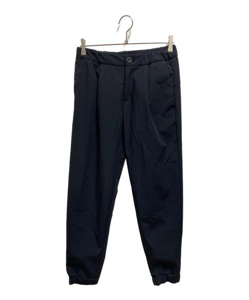HERNO（ヘルノ）HERNO (ヘルノ) Laminarウォーターレペレントストレッチナイロン1プリーツシャーリングリブパンツ ネイビー サイズ:Ｓの古着・服飾アイテム