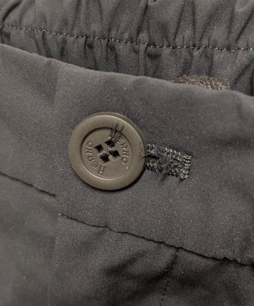 HERNO（ヘルノ）HERNO (ヘルノ) Laminarウォーターレペレントストレッチナイロン1プリーツシャーリングリブパンツ ネイビー サイズ:Ｓの古着・服飾アイテム
