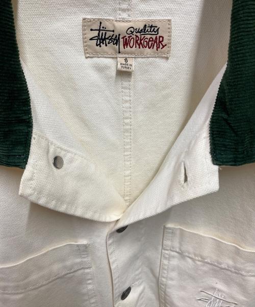 stussy（ステューシー）stussy (ステューシー) Cord Collar Canvas Chore ホワイト サイズ:Ｓの古着・服飾アイテム