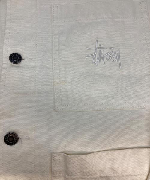 stussy（ステューシー）stussy (ステューシー) Cord Collar Canvas Chore ホワイト サイズ:Ｓの古着・服飾アイテム