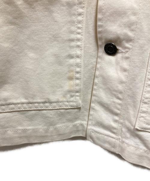 stussy（ステューシー）stussy (ステューシー) Cord Collar Canvas Chore ホワイト サイズ:Ｓの古着・服飾アイテム