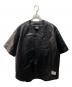 FUBU（フブ）の古着「FAUX LEATHER BASEBALL SHIRTS」｜ブラック