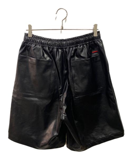 FUBU（フブ）FUBU (フブ) FAUX LEATHER SHORT PANTS ブラック サイズ:Lの古着・服飾アイテム
