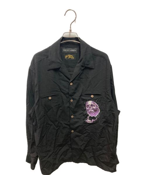 WACKO MARIA（ワコマリア）WACKO MARIA (ワコマリア) 56 TATTOO STUDIO (56 タトゥースタジオ) 50’S SHIRT L/S ブラック サイズ:Mの古着・服飾アイテム