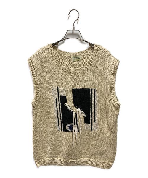 MacMahon Knitting Mills（マクマホン ニッティングミルズ）MacMahon Knitting Mills (マクマホン ニッティングミルズ) ニットベスト ベージュ サイズ:Freeの古着・服飾アイテム