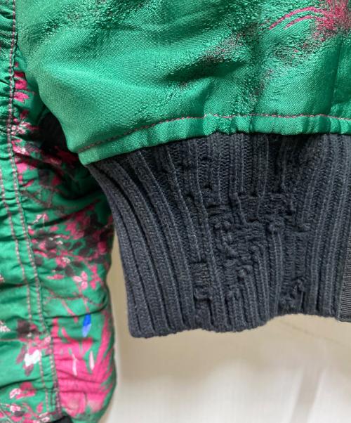 DIESEL（ディーゼル）DIESEL (ディーゼル) 刺繍ボンバージャケット グリーン サイズ:Sの古着・服飾アイテム