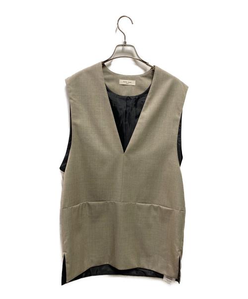 Demi-Luxe Beams（デミルクス ビームス）Demi-Luxe Beams (デミルクス ビームス) ツイル Vあき プルオーバー ベスト ベージュ サイズ:38 未使用品の古着・服飾アイテム