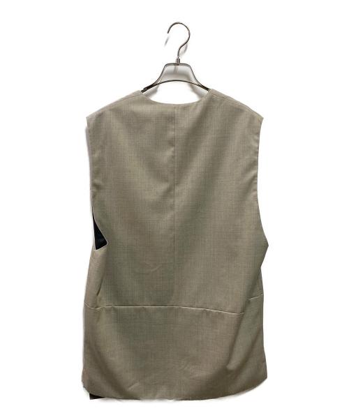 Demi-Luxe Beams（デミルクス ビームス）Demi-Luxe Beams (デミルクス ビームス) ツイル Vあき プルオーバー ベスト ベージュ サイズ:38 未使用品の古着・服飾アイテム