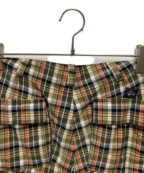 stussy（ステューシー）stussy (ステューシー) 90's チェックショーツ グリーン サイズ:30の古着・服飾アイテム