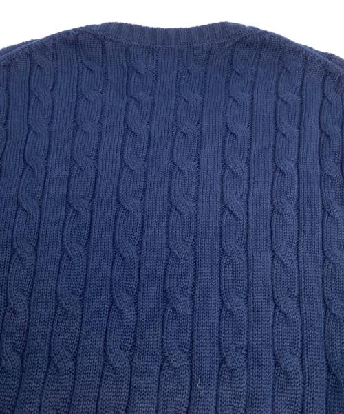 POLO RALPH LAUREN（ポロ・ラルフローレン）POLO RALPH LAUREN (ポロ・ラルフローレン) ケーブルニット ネイビー サイズ:Lの古着・服飾アイテム