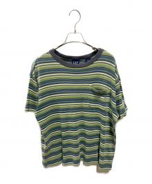 OLD GAP（オールドギャップ）の古着「ボーダーポケットＴシャツ」｜グリーン