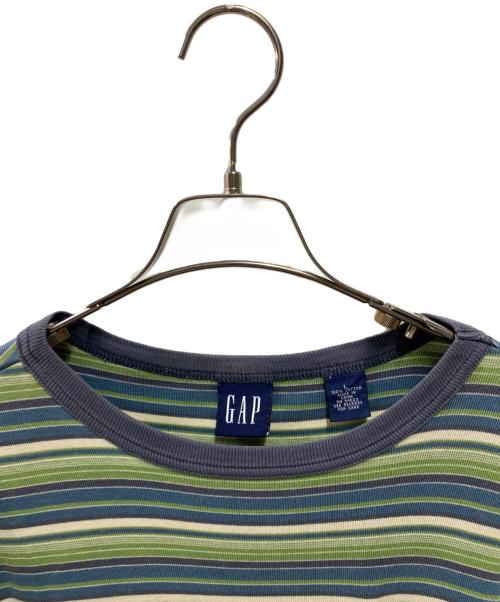 OLD GAP（オールドギャップ）OLD GAP (オールドギャップ) ボーダーポケットＴシャツ グリーン サイズ:Ｌの古着・服飾アイテム