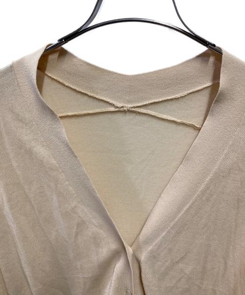 Curensology（カレンソロジー）Curensology (カレンソロジー) コットンアセテート カーディガン ベージュ サイズ:ＦＲＥＥの古着・服飾アイテム