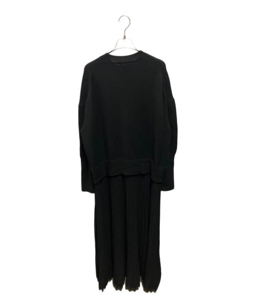 Curensology（カレンソロジー）Curensology (カレンソロジー) プリーツドッキングワンピース ブラック サイズ:38の古着・服飾アイテム