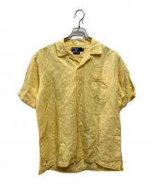 POLO RALPH LAUREN（ポロ・ラルフローレン）の古着「90's CALDWELL シルクリネンシャツ」｜イエロー
