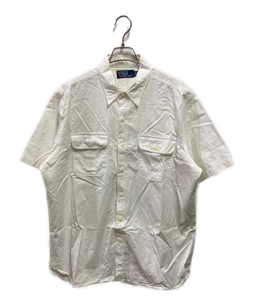 POLO RALPH LAUREN（ポロ・ラルフローレン）POLO RALPH LAUREN (ポロ・ラルフローレン) サファリシャツ ホワイト サイズ:Ｌの古着・服飾アイテム