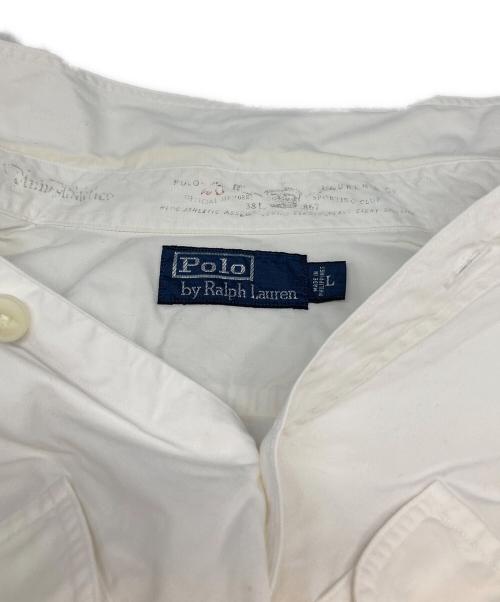 POLO RALPH LAUREN（ポロ・ラルフローレン）POLO RALPH LAUREN (ポロ・ラルフローレン) サファリシャツ ホワイト サイズ:Ｌの古着・服飾アイテム