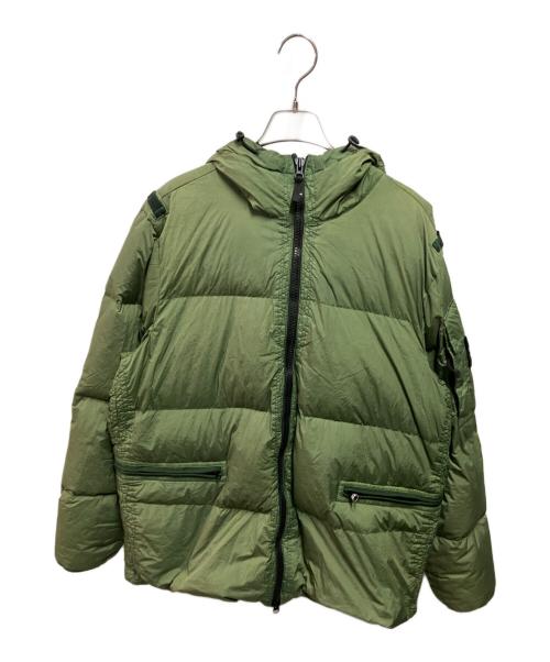 STONE ISLAND（ストーンアイランド）STONE ISLAND (ストーンアイランド) GARMENT DYED CRINKLE REPS R-NY DOWN グリーン サイズ:Mの古着・服飾アイテム