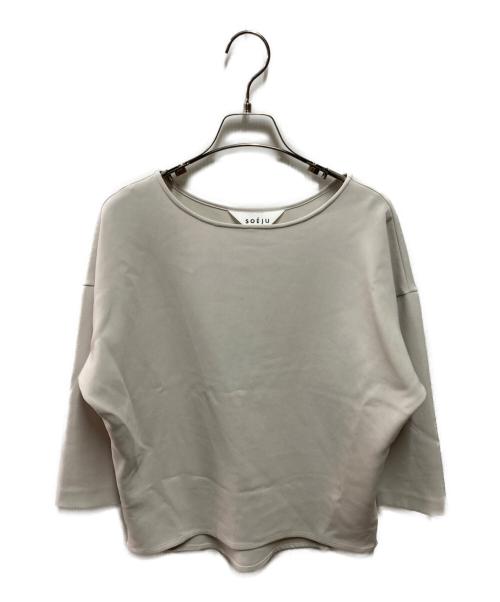 SOEJU（ソージュ）SOEJU (ソージュ) コクーンブラウス8分袖 ベージュ サイズ:Ｓの古着・服飾アイテム