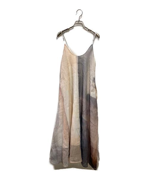 tageechita（タジチタ）tageechita (タジチタ) WATERCOLOR GRADATION DRESS ベージュ サイズ:Ｓの古着・服飾アイテム