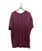 GROUND Yグラウンドワイ）の古着「C/MO JERSEY DRAWCORD FRENCH SLEEVE T-SHIRT」｜ボルドー