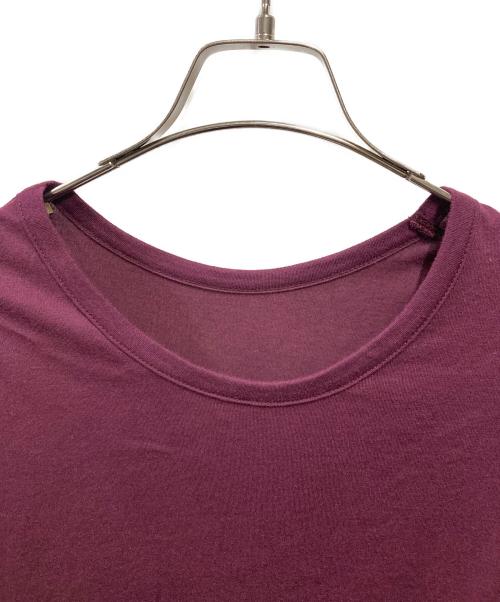 GROUND Y（グラウンドワイ）GROUND Y (グラウンドワイ) C/MO JERSEY DRAWCORD FRENCH SLEEVE T-SHIRT ボルドー サイズ:3の古着・服飾アイテム